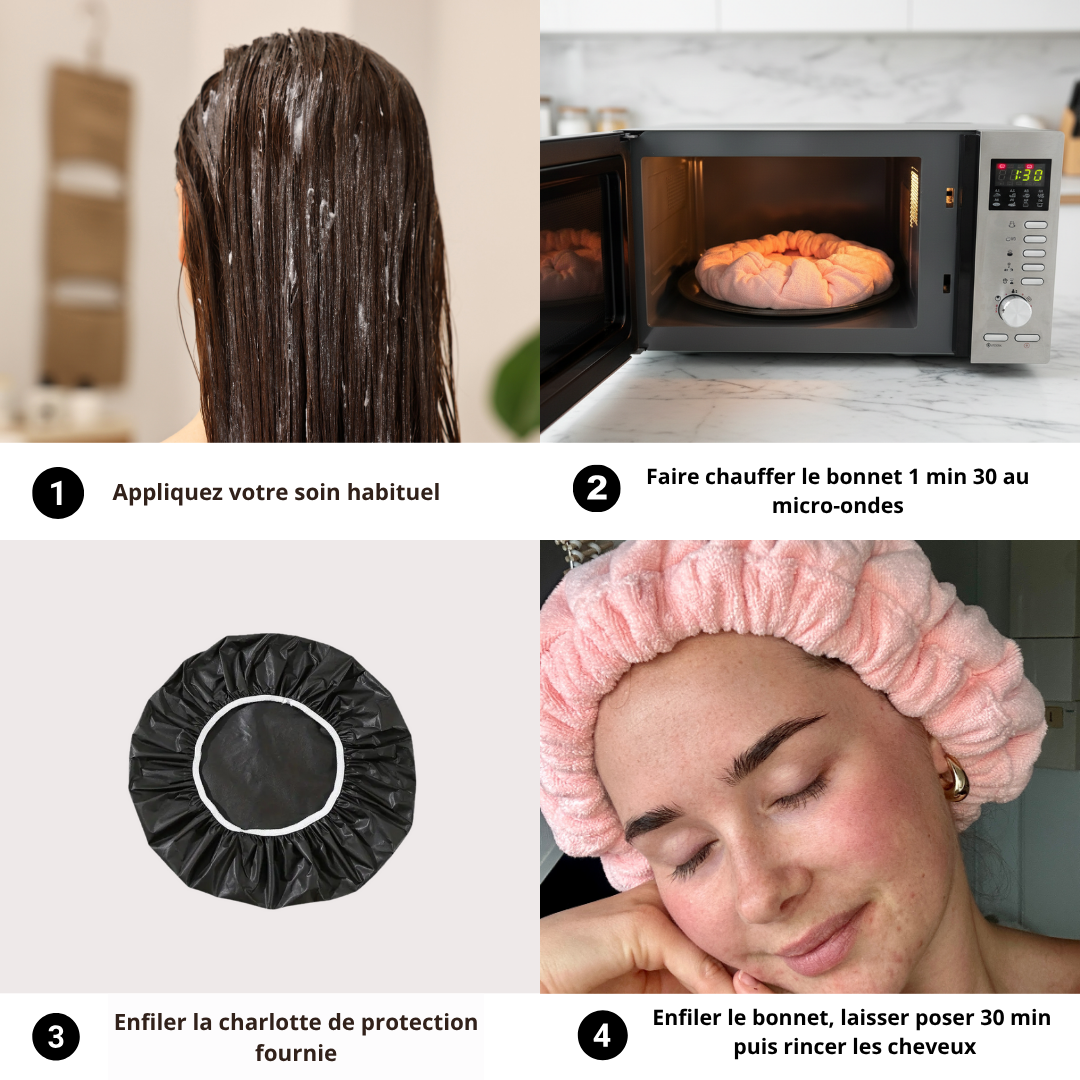 Bonnet de soin chauffant